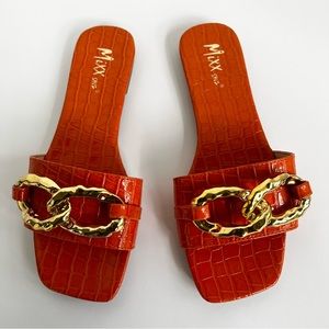 Orange Croc Sandals